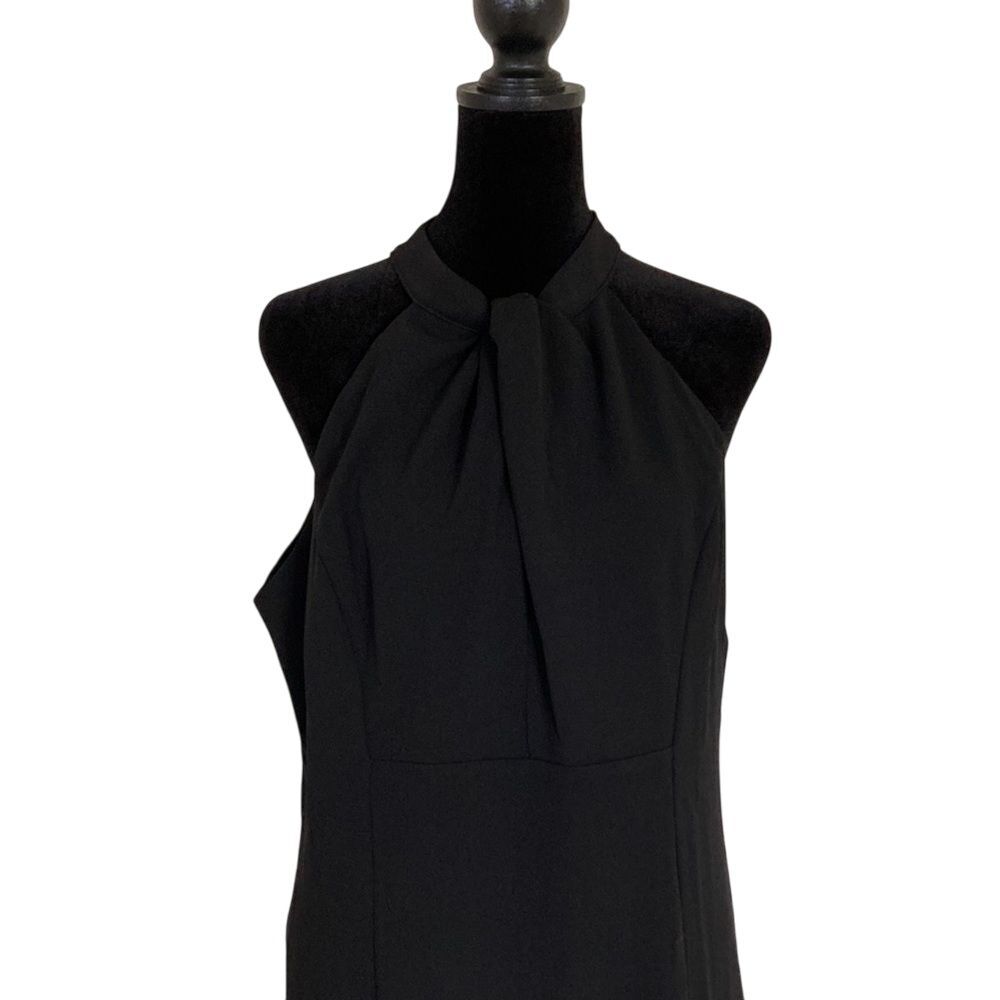 Julia Jordan Womens Dress Size 12 Black Knot Halter Midi‎ Evening Event